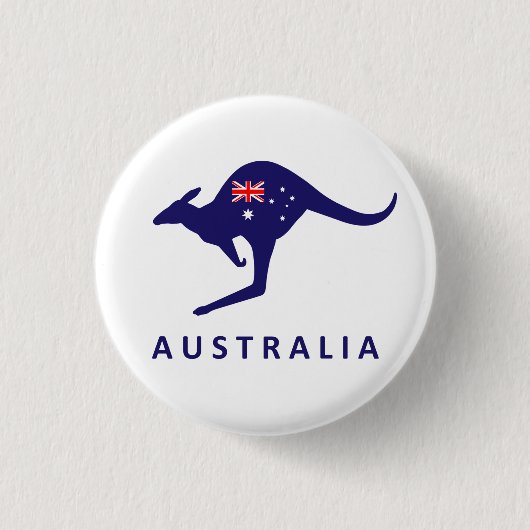 BADGE ROND 2,50 CM AUSTRALIE KANGAROO (Devant)