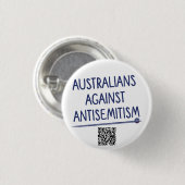 Badge Rond 2,50 Cm Australiens contre l'antisémitisme - Épingle / Bou (Devant & derrière)