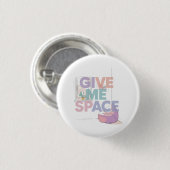 Badge Rond 2,50 Cm Autism Give Me Space Sensory Boundary Button Pin (Devant & derrière)