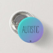 Badge Rond 2,50 Cm Autism/pourpre Bleu "autiste" Neurodiversity (Devant & derrière)