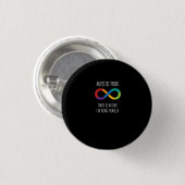 Badge Rond 2,50 Cm Autisme Infinité Symbole Neurodiversité T Chemise (Devant & derrière)