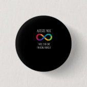 Badge Rond 2,50 Cm Autisme Infinité Symbole Neurodiversité T Chemise (Devant)