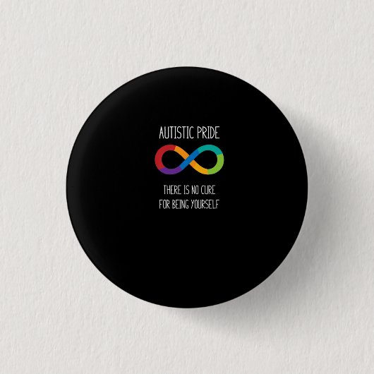 Badge Rond 2,50 Cm Autisme Infinité Symbole Neurodiversité T Chemise (Devant)