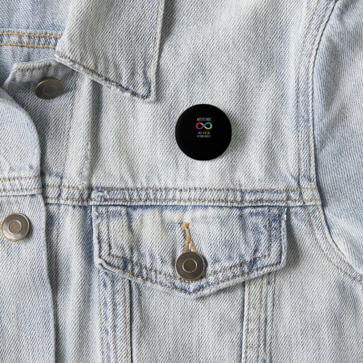 Badge Rond 2,50 Cm Autisme Infinité Symbole Neurodiversité T Chemise (En situation)