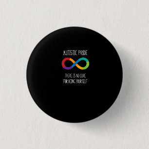 Badge Rond 2,50 Cm Autisme Infinité Symbole Neurodiversité T Chemise