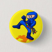 Badge Rond 2,50 Cm Autisme Ninja (Devant)