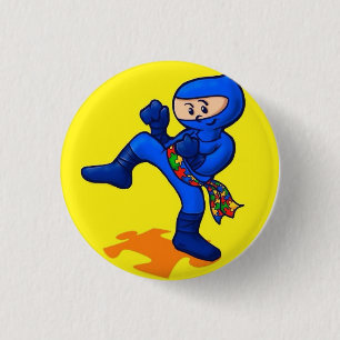 Badge Rond 2,50 Cm Autisme Ninja