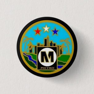 Badge Rond 2,50 Cm Autobus centraux de métro de Los Angeles de joint