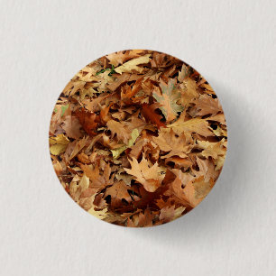 Badge Rond 2,50 Cm automne, feuille sec