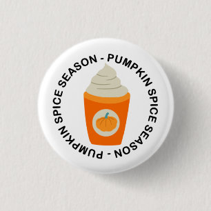 Badge Rond 2,50 Cm Automne "saison Citrouille des épices"