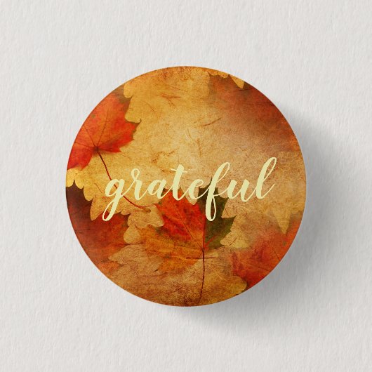 Badge Rond 2,50 Cm Automne Thanksgiving vacances sur mesure (Devant)