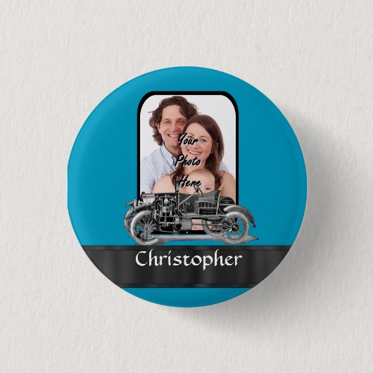Badge Rond 2,50 Cm automobile vintage (Devant)
