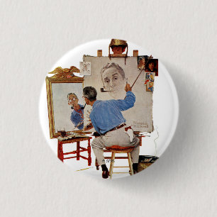Badge Rond 2,50 Cm Autoportrait triple