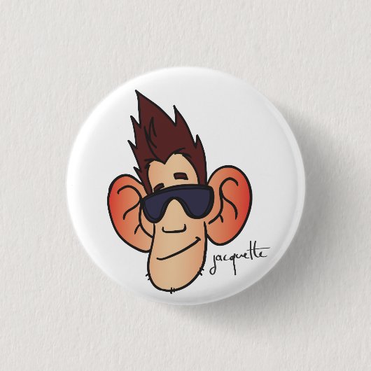 Badge Rond 2,50 Cm avatar jacquette bling bling (Devant)