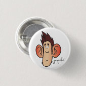 Badge Rond 2,50 Cm avatar jacquette confus (Devant & derrière)