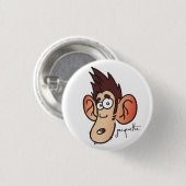 Badge Rond 2,50 Cm avatar jacquette effrayé (Devant & derrière)