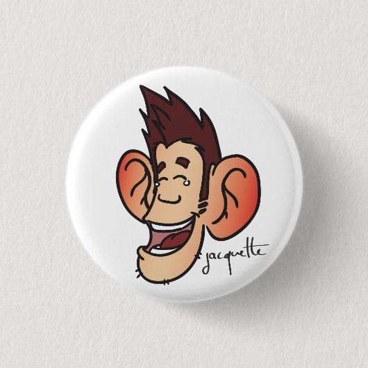 Badge Rond 2,50 Cm avatar jacquette hilare (Devant)