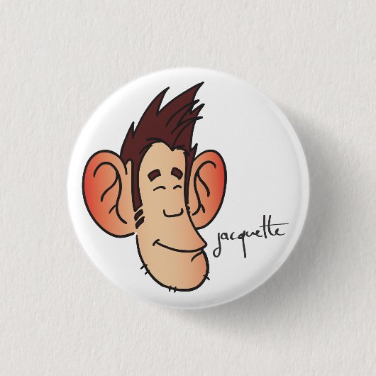 Badge Rond 2,50 Cm avatar jacquette satisfait (Devant)
