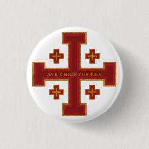 Badge Rond 2,50 Cm Ave Christus Rex