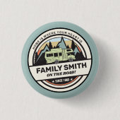 Badge Rond 2,50 Cm Aventures caravanes familiales personnalisées (Devant)
