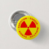 Badge Rond 2,50 Cm Avertissement de rayonnement (Devant & derrière)
