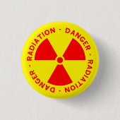 Badge Rond 2,50 Cm Avertissement de rayonnement (Devant)