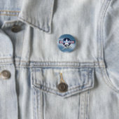Badge Rond 2,50 Cm Avion de chasse à réaction américain (En situation)