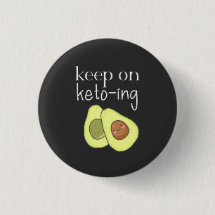 Badge Rond 2,50 Cm Avocado Funny Keep on Keto ing