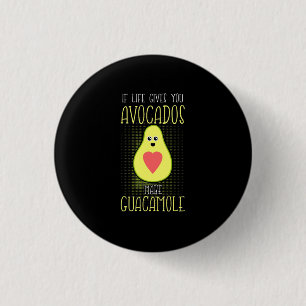 Badge Rond 2,50 Cm Avocados fabrique la guacamole