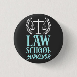 Badge Rond 2,50 Cm AVOCATS : Survivant d'école de droit