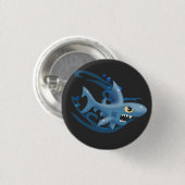 Badge Rond 2,50 Cm Awesome Requin (Devant & derrière)