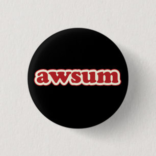 Badge Rond 2,50 Cm Awsum Lolcat parlent le bouton de Pinback de