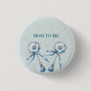 Badge Rond 2,50 Cm Baby Rattle Maman à être