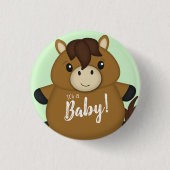 Badge Rond 2,50 Cm Baby shower à cheval (Devant)