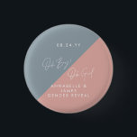 Badge Rond 2,50 Cm baby shower bleu, sexe révéler<br><div class="desc">baby shower rose bleu révèle</div>