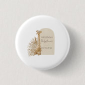 Badge Rond 2,50 Cm Baby shower Boho Giraffe  (Devant)