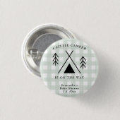 Badge Rond 2,50 Cm Baby shower camping (Devant & derrière)