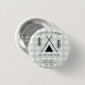 Badge Rond 2,50 Cm Baby shower de camping (Devant & derrière)