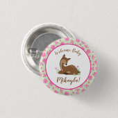 Badge Rond 2,50 Cm Baby shower de cerfs (Devant & derrière)