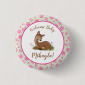 Badge Rond 2,50 Cm Baby shower de cerfs (Devant)