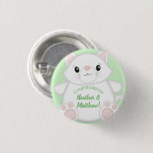 Badge Rond 2,50 Cm Baby shower de chat Kitty (Devant & derrière)