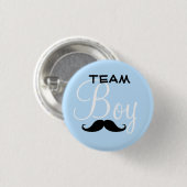 Badge Rond 2,50 Cm Baby shower de garçon d'équipe de moustache (Devant & derrière)