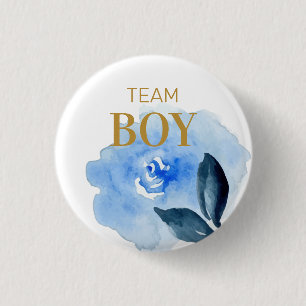 Badge Rond 2,50 Cm baby shower de révélation du genre Team Blue