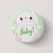 Badge Rond 2,50 Cm Baby shower lapin lapin (Devant)