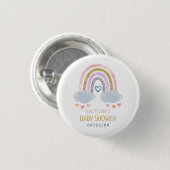 Badge Rond 2,50 Cm Baby shower Little Rainbow (Devant & derrière)