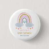 Badge Rond 2,50 Cm Baby shower Little Rainbow (Devant)