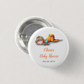 Badge Rond 2,50 Cm Baby shower neutre Bébé dormant (Devant & derrière)