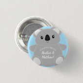 Badge Rond 2,50 Cm Baby shower Ours de Koala (Devant & derrière)