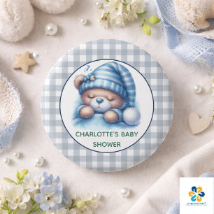 Badge Rond 2,50 Cm Baby shower ourson mignon