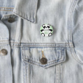 Badge Rond 2,50 Cm Baby shower Panda Bear (En situation)